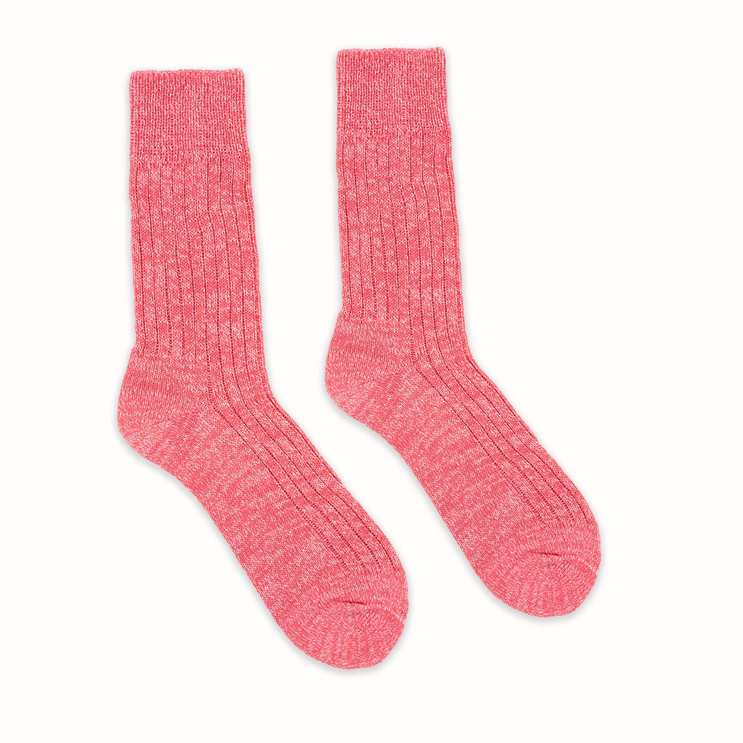 The Addy 100% Recycled Coral Pink Fleck Socks