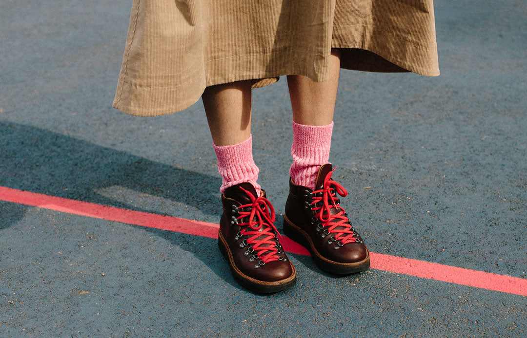 The Addy 100% Recycled Coral Pink Fleck Socks