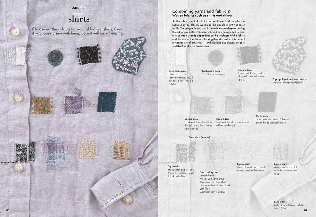 Pages 86-87 from Hikaru Noguchi's book, Darning
